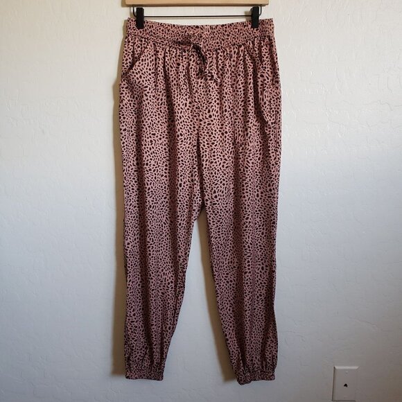 PINK Victoria's Secret Easy Jogger Lounge Pants Animal Print Size Women's Medium - Picture 1 of 10